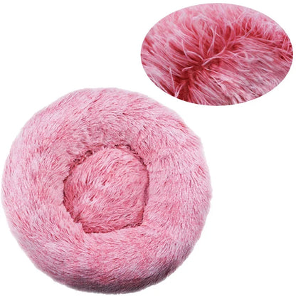 Pet Relief – Plush Round Pet Bed for Cats & Dogs | Super Soft, Warm & Cozy, Multiple Sizes (40–90cm)