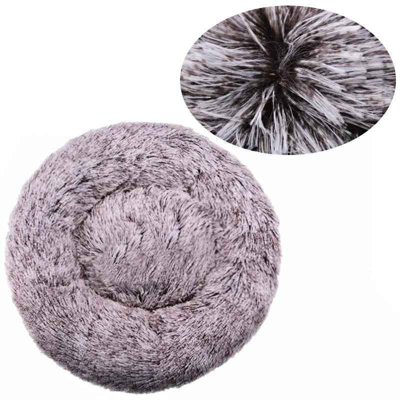 Pet Relief – Plush Round Pet Bed for Cats & Dogs | Super Soft, Warm & Cozy, Multiple Sizes (40–90cm)
