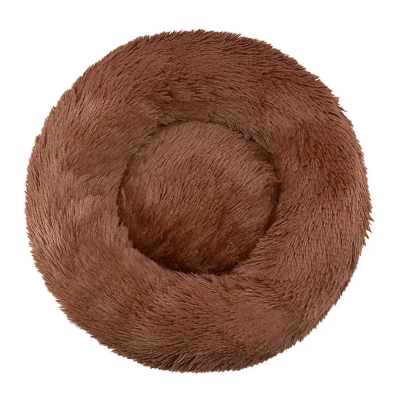 Pet Relief – Plush Round Pet Bed for Cats & Dogs | Super Soft, Warm & Cozy, Multiple Sizes (40–90cm)