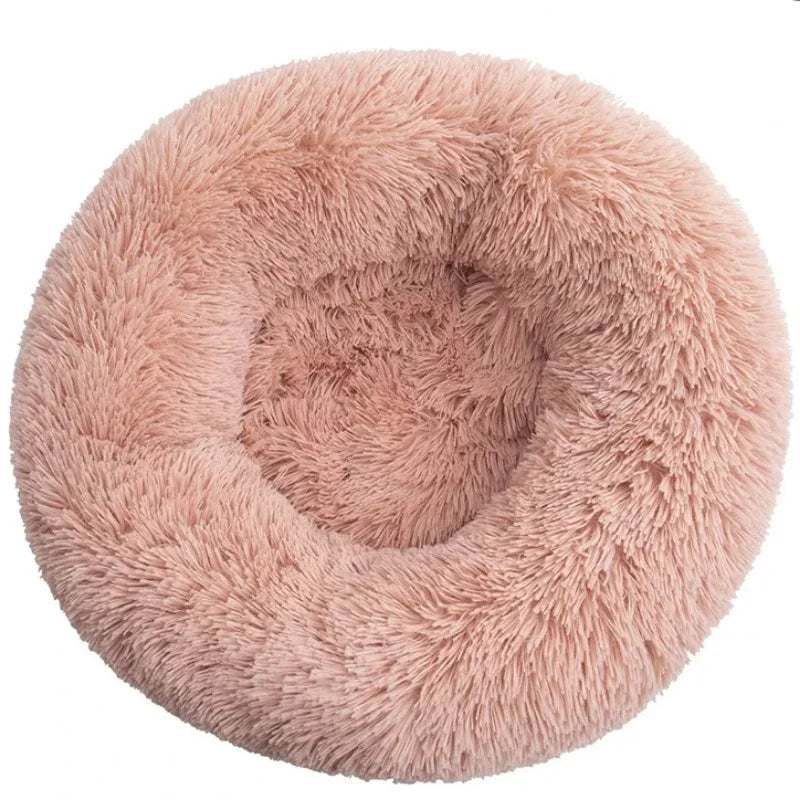 Pet Relief – Plush Round Pet Bed for Cats & Dogs | Super Soft, Warm & Cozy, Multiple Sizes (40–90cm)