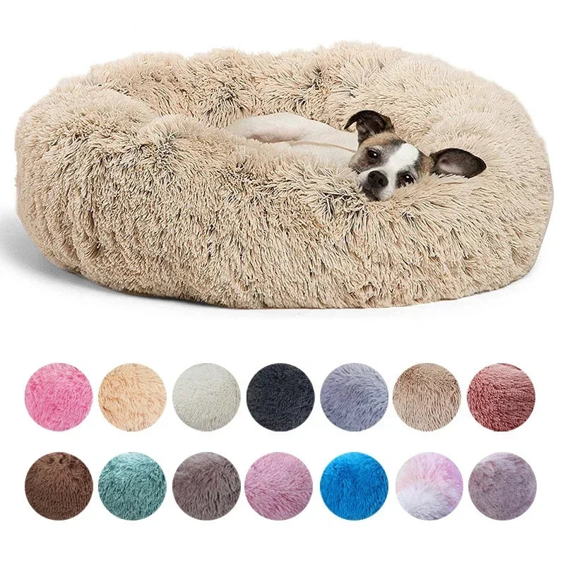 Pet Relief – Plush Round Pet Bed for Cats & Dogs | Super Soft, Warm & Cozy, Multiple Sizes (40–90cm)