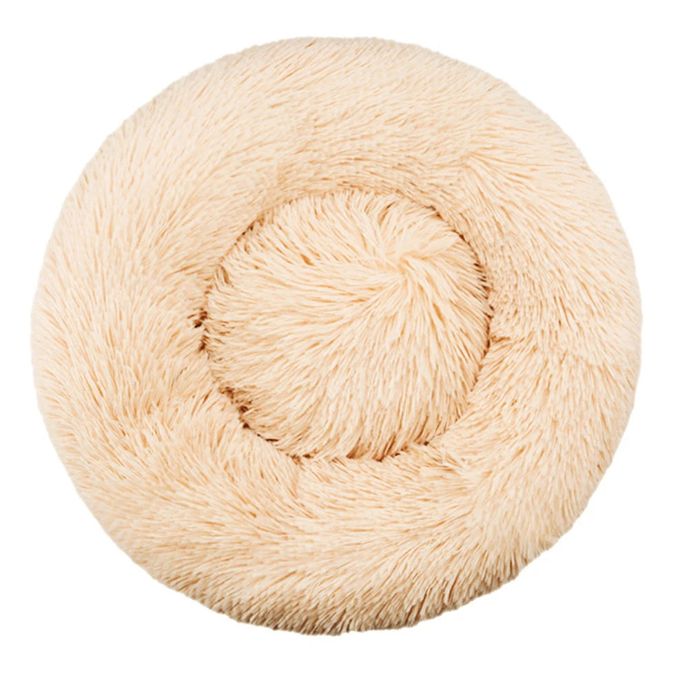 Pet Relief – Plush Round Pet Bed for Cats & Dogs | Super Soft, Warm & Cozy, Multiple Sizes (40–90cm)