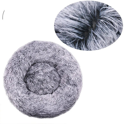 Pet Relief – Plush Round Pet Bed for Cats & Dogs | Super Soft, Warm & Cozy, Multiple Sizes (40–90cm)