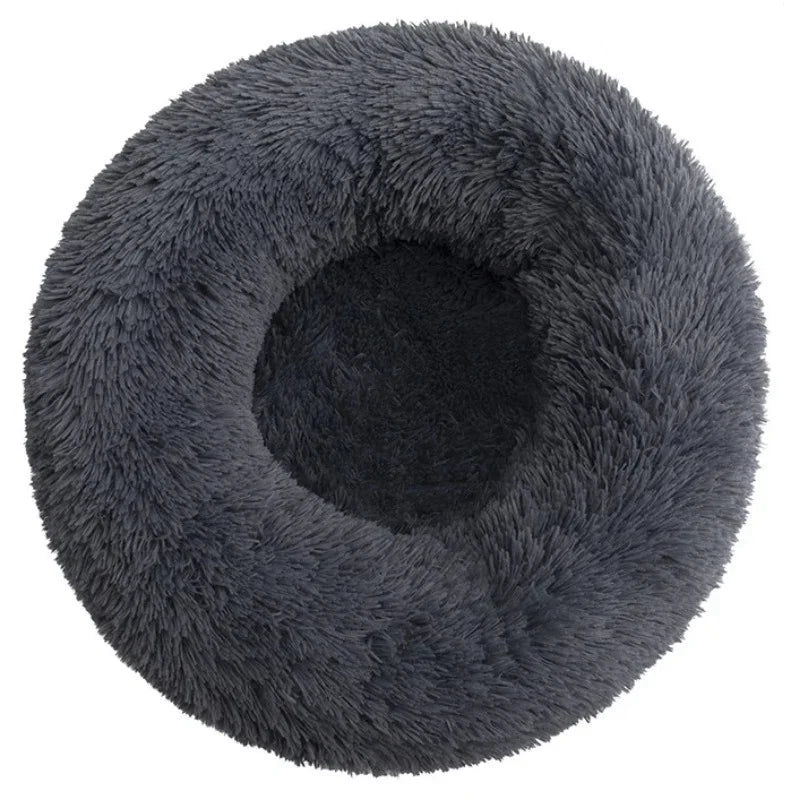 Pet Relief – Plush Round Pet Bed for Cats & Dogs | Super Soft, Warm & Cozy, Multiple Sizes (40–90cm)
