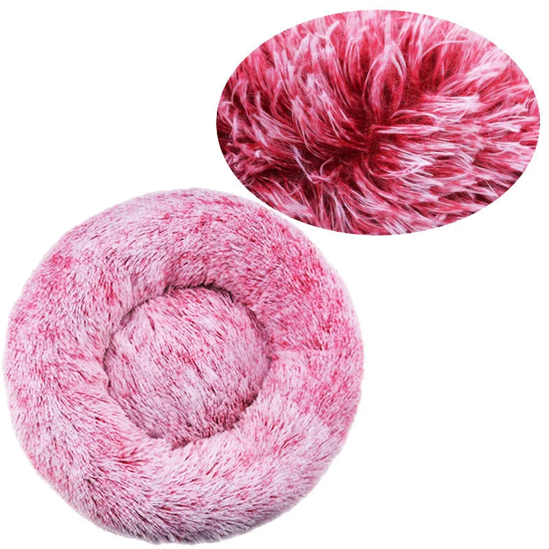 Pet Relief – Plush Round Pet Bed for Cats & Dogs | Super Soft, Warm & Cozy, Multiple Sizes (40–90cm)